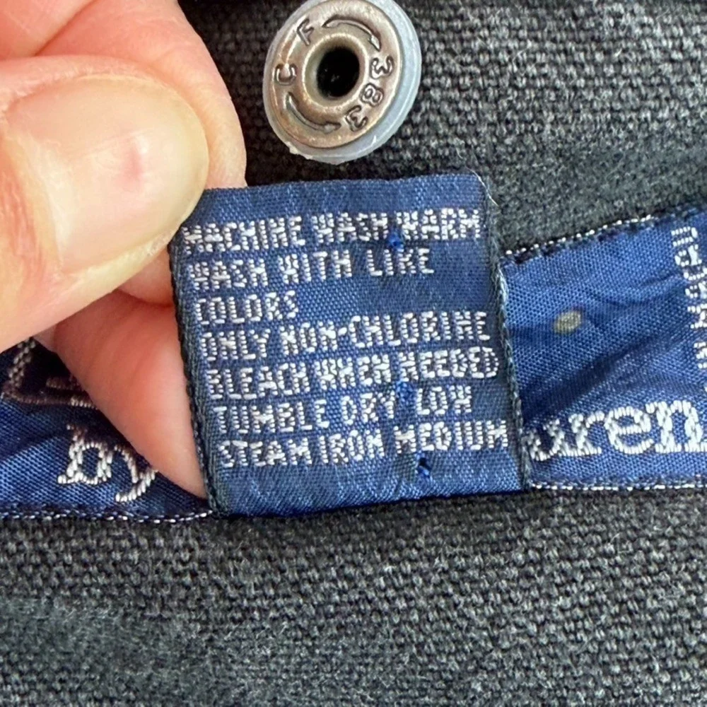 Vintage 90s 80s Polo Ralph Lauren Hunting Utility Vest in Charcoal Denim Men XL